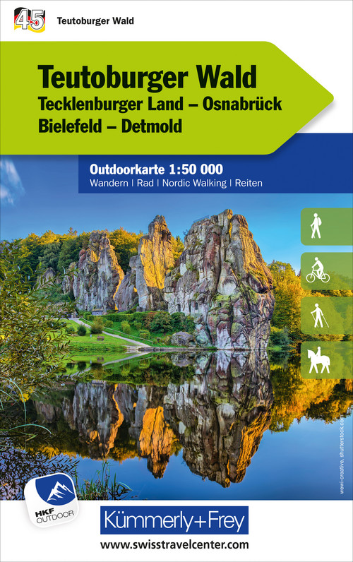 Allemagne, Forêt de Teutoburg, Nr. 45, Carte outdoor 1:50'000