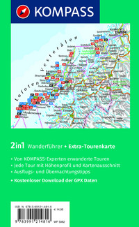 KOMPASS Wanderführer Lofoten, Vesterålen und Senja, 70 Touren mit Extra-Tourenkarte