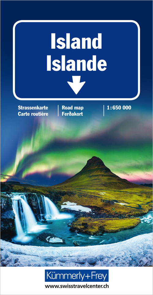Island, Strassenkarte 1:650'000