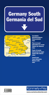 Deutschland (Süd), Strassenkarte 1:500'000