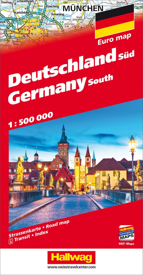 Deutschland (Süd), Strassenkarte 1:500'000