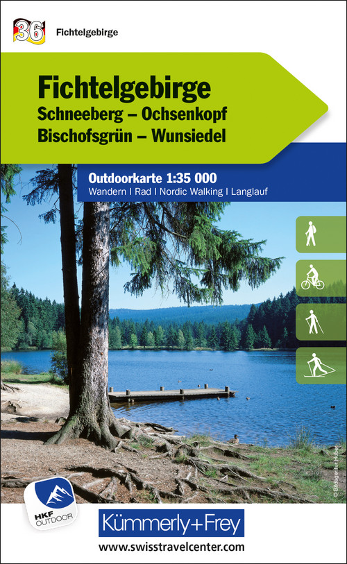 Allemagne, Monts du Fichtel, Nr. 36, Carte outdoor 1:35'000