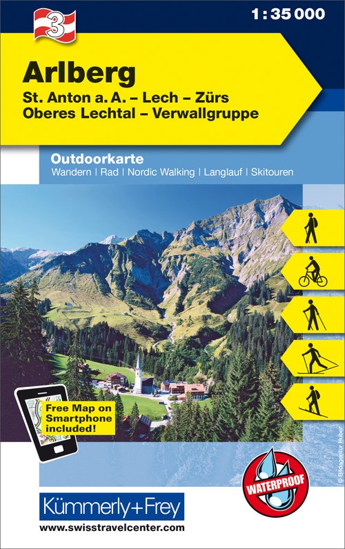 Autriche, Arlberg, Nr. 3, Carte outdoor 1:35'000