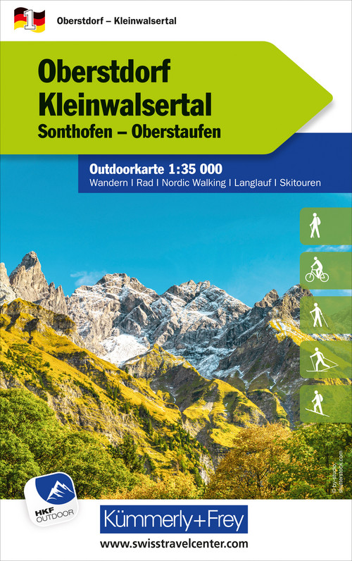 Allemagne, Oberstorf Kleinwalsertal, Nr. 1, Carte outdoor 1:35'000