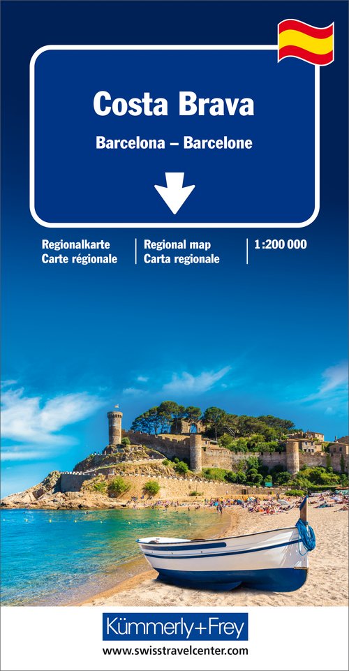 Spanien, Costa Brava, Strassenkarte 1:200'000