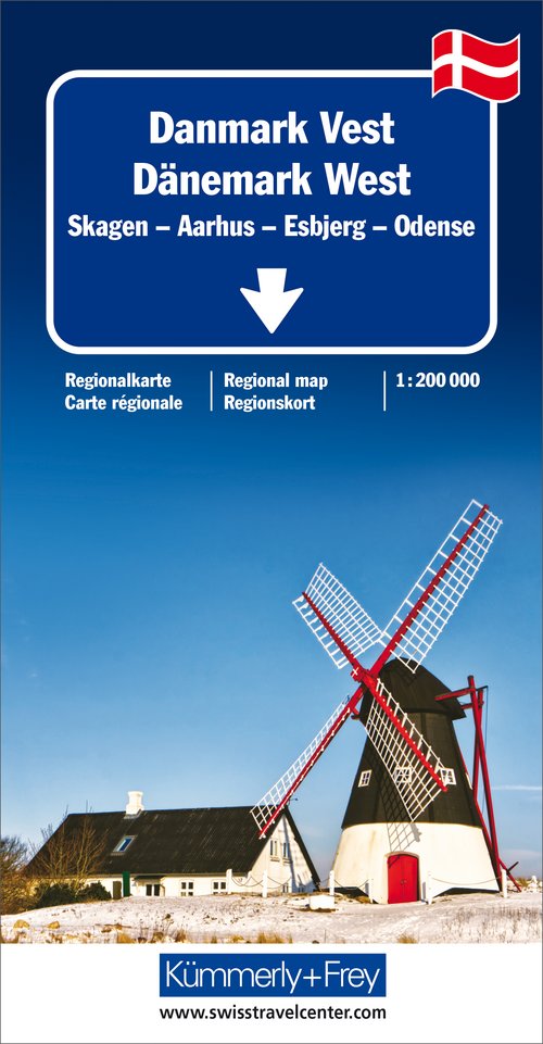 Dänemark (West), Strassenkarte 1:200'000