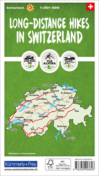 Randonnées longue distance en Suisse, Carte de randonnée 1:301'000