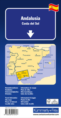 Spanien, Andalusien, Strassenkarte 1:200'000