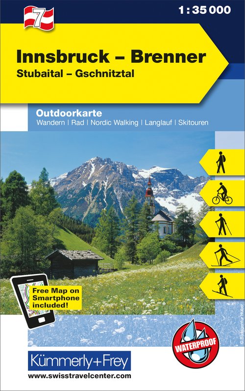 Autriche, Innsbruck - Brenner, Nr. 7, Carte outdoor 1:35'000