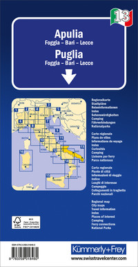 Italien, Apulien, Nr. 13, Regionalstrassenkarte 1:200'000 Italien, Apulien, Nr. 13, Regionalstrassenkarte 1:200'000