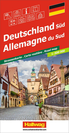 Deutschland Süd Strassenkarte 1:500 000