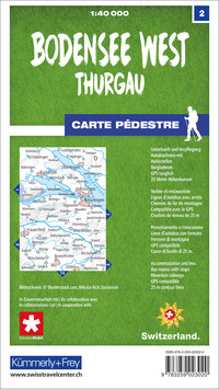 Schweiz, Bodensee West, Nr. 2, Wanderkarte 1:40'000 Schweiz, Bodensee West, Nr. 2, Wanderkarte 1:40'000