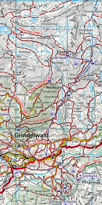 Suisse, région de la Jungfrau, lac de Brienz No. 31, carte pédestre 1:40'000 Suisse, région de la Jungfrau, lac de Brienz No. 31, carte pédestre 1:40'000