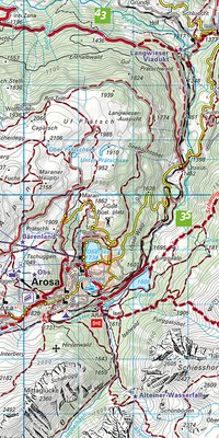 Suisse, Arosa - Lenzerheide - Savognin, No. 35, Carte pédestre 1:40'000