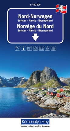 Nord-Norwegen, Lofoten, Narvik, Brønnøysund, Nr. 04, Strassenkarte 1:420'000