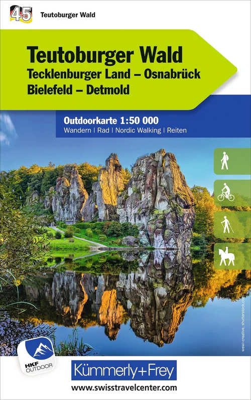 Germany, Teutoburg Forest, No. 45, Outdoor map 1:50'000 Germany, Teutoburg Forest, No. 45, Outdoor map 1:50'000