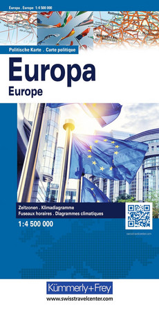 Carte de l'Europe, carte politique 1:4,5 Mio.