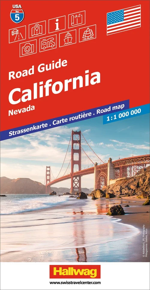 California, Nevada Strassenkarte 1:1 Mio., Road Guide Nr. 5 California, Nevada Strassenkarte 1:1 Mio., Road Guide Nr. 5