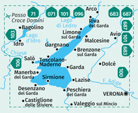 KOMPASS Wanderkarte 697 Gardasee und Umgebung - Lake Garda and its surroundings - Lago di Garda e dintorni