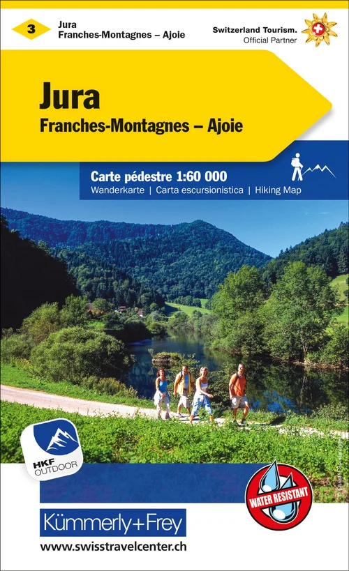 Schweiz, Jura - Freiberge - Ajoie, Nr. 03, Wanderkarte 1:60'000