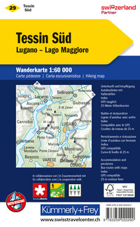 Schweiz, Tessin, Sottoceneri, Nr. 29, Wanderkarte 1:60'000