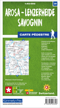 Schweiz, Arosa - Lenzerheide - Savognin, Nr. 35, Wanderkarte 1:40'000 Schweiz, Arosa - Lenzerheide - Savognin, Nr. 35, Wanderkarte 1:40'000
