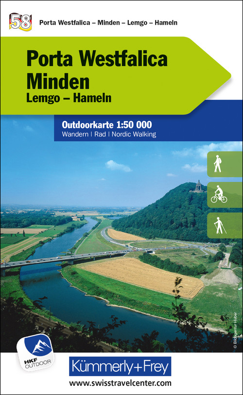 58 Porta Westfalica - Minden, Outdoorkarte Deutschland 1:50 000