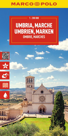 MARCO POLO Reisekarte Italien 08 Umbrien, Marken 1:200.000