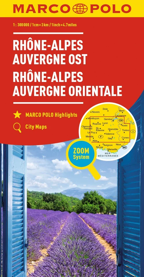 MARCO POLO Regionalkarte Rhône-Alpes, Auvergne Ost 1:300.000 MARCO POLO Regionalkarte Rhône-Alpes, Auvergne Ost 1:300.000