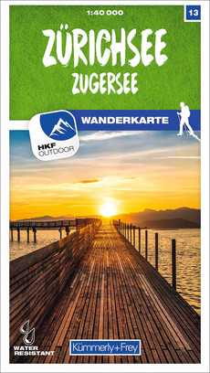 Schweiz, Zürichsee - Zugersee, Nr. 13, Wanderkarte 1:40 000