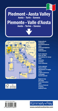 Italien, Aostatal - Piemont, Nr. 01, Strassenkarte 1:200'000