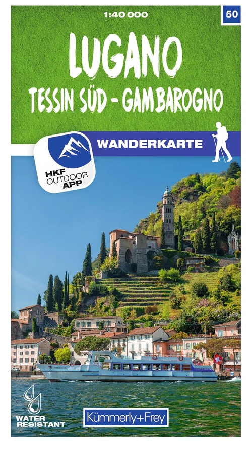 Switzerland, Lugano, Sottoceneri, Gambarogno, No. 50, Hiking Map 1:40'000