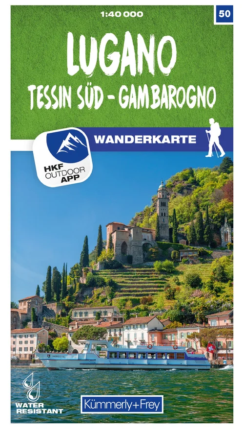 Switzerland, Lugano, Sottoceneri, Gambarogno, No. 50, Hiking Map 1:40'000