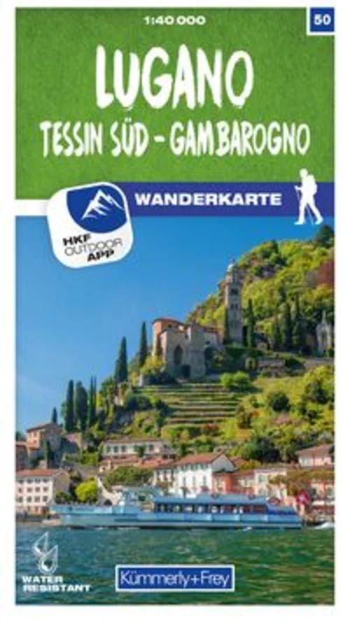 Schweiz, Lugano, Sottoceneri, Gambarogno, Nr. 50, Wanderkarte 1:40'000