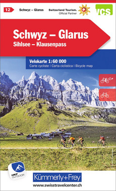 Schweiz, Schwyz - Glarus, Nr. 12, Velokarte 1:60'000