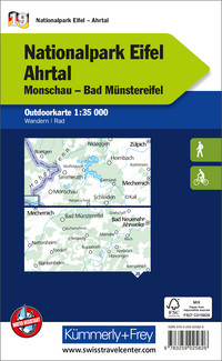 19 Nationalpark Eifel Ahrtal Outdoorkarte Deutschland 1:35 000