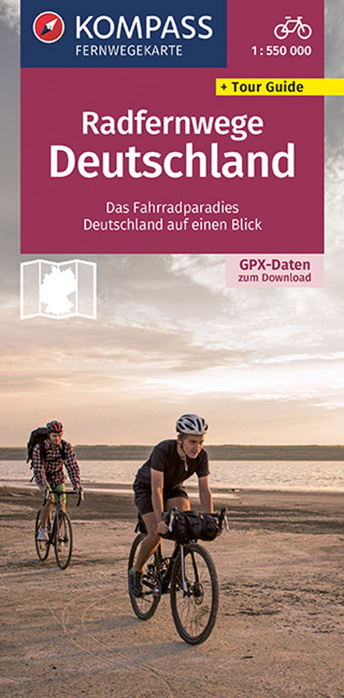 KOMPASS Radfernwege Deutschland 1:550.000 - Übersichtskarte 2560
