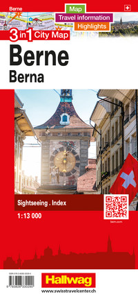 Switzerland, Berne, 3 in 1 City Map 1:13 000