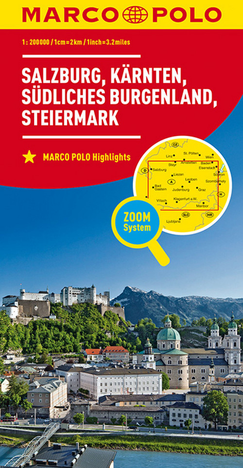 MARCO POLO Regionalkarte Österreich Blatt 02 Salzburg, Kärnten, Steiermark