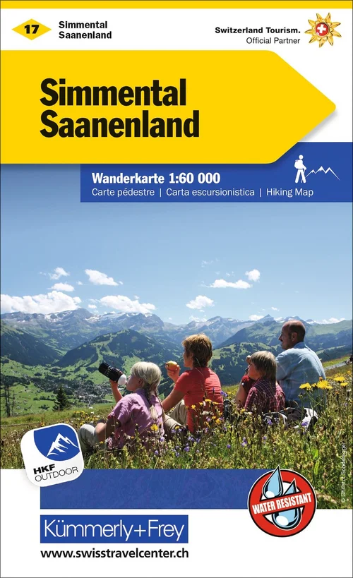 Schweiz, Simmental - Saanenland, Nr. 17, Wanderkarte 1:60'000 Schweiz, Simmental - Saanenland, Nr. 17, Wanderkarte 1:60'000