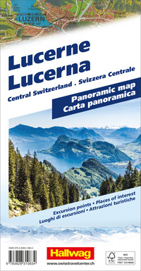 Switzerland, Lucerne, Central Switzerland, panoramic map