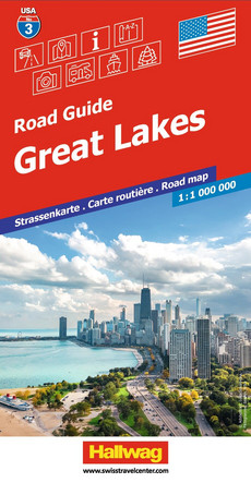 Great Lakes Strassenkarte 1:1 Mio., Road Guide Nr. 3