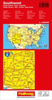 USA (Southwest), Southern Rockies - Canyon Country, Nr. 6, Strassenkarte 1:1Mio