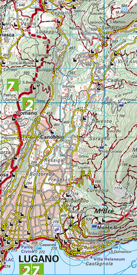 Switzerland, Lugano, Sottoceneri, Gambarogno, No. 50, Hiking Map 1:40'000