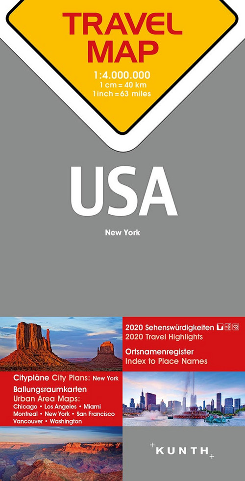 Reisekarte USA 1:4 Mio