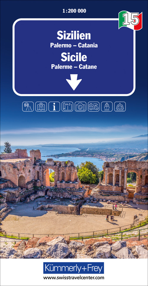 Italien, Sizilien, Nr. 15, Regionalstrassenkarte 1:200 000