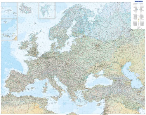 Europe, Physical Poster 1:4.5Mio.