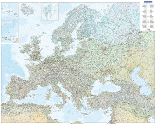 Europe, Physical Poster 1:4.5Mio. Europe, Physical Poster 1:4.5Mio.