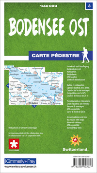 Switzerland, Lake Constance East, No. 3, Hiking Map 1:40,000