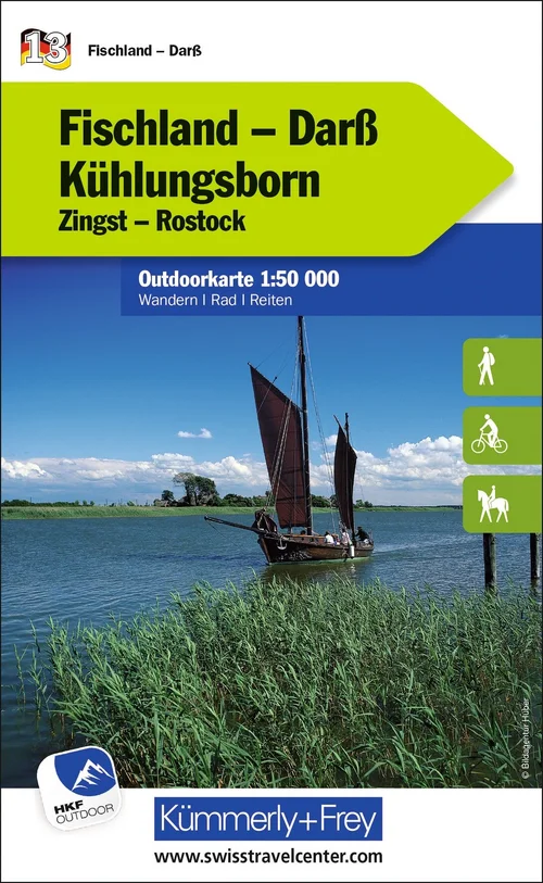 Germany, Fischland - Darss - Kühlungsborn, Nr. 13, Outdoor map 1:50'000 Germany, Fischland - Darss - Kühlungsborn, Nr. 13, Outdoor map 1:50'000